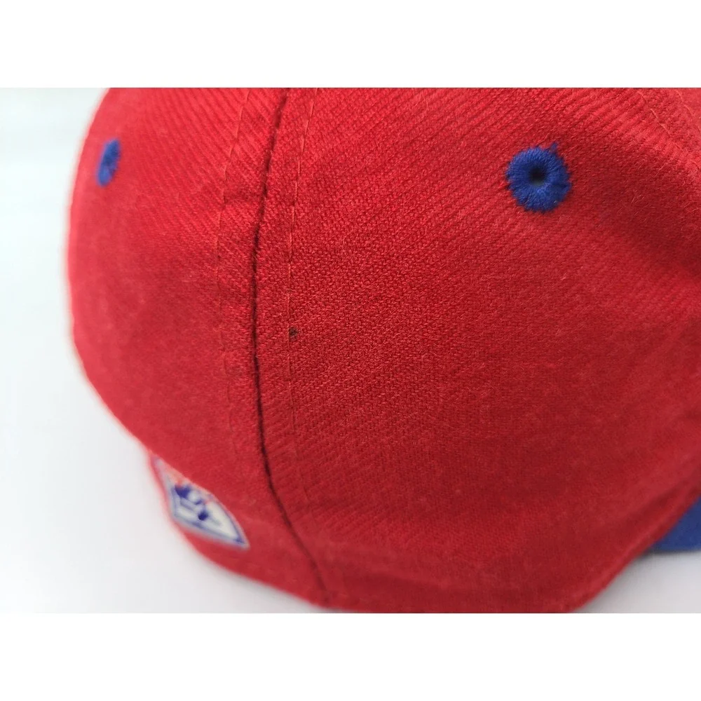 Vintage Washington Capitals The Game Fitted 6 1/2 Hat Cap Youth Boy NHL Red Blue